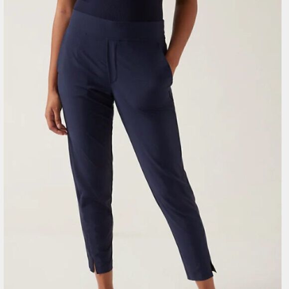 Athleta Brooklyn Ankle Pants Navy Blue 10 - Picture 1 of 6